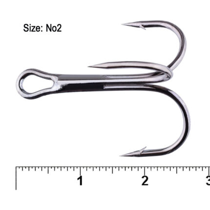 قلاب سهشاخ ماهیگیری کایدا مدل K.D.F Round Bent Treble سایز 2