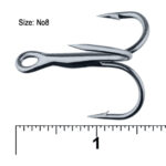 قلاب سهشاخ ماهیگیری کایدا مدل K.D.F Round Bent Treble سایز 8