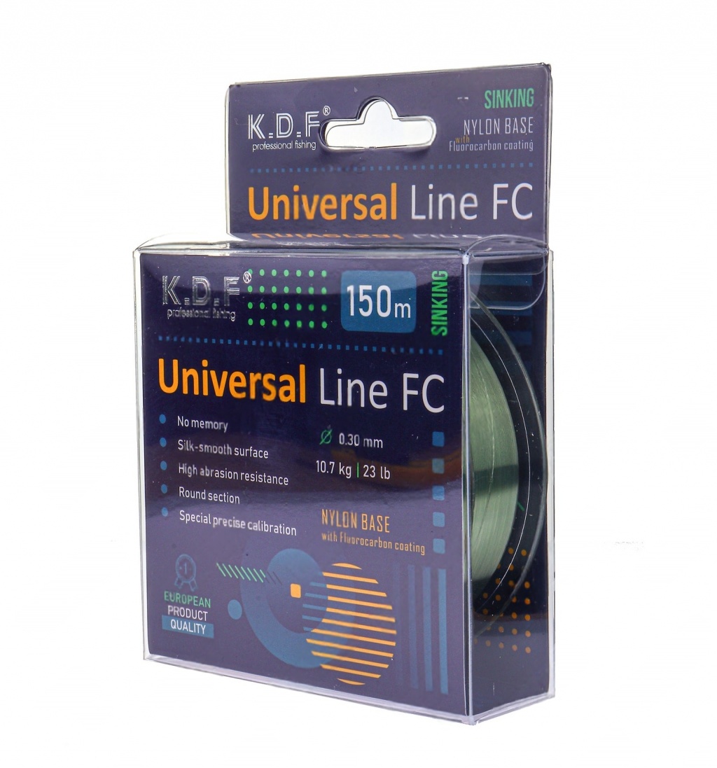 Line-with-fluorocarbon-coating-KDF-Universal-Line-Cover نخ ماهیگیری فلوئوروکربن کایدا Universal Line FC