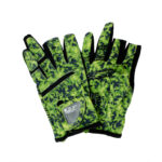 دستکش ماهیگیری کایدا مدل KDF Knight سه انگشت باز و رنگ استتار سبز تصویر 3