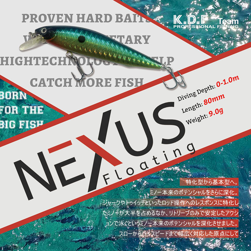 KDF-Nexus-wobbler,-9g,-80mm,-color-5-01 لور ماهیگیری (ووبلر) کایدا مدل KDF Nexus وزن ۹ گرم و طول ۸۰ میلیمتر – رنگ ۵ - تصویر 1