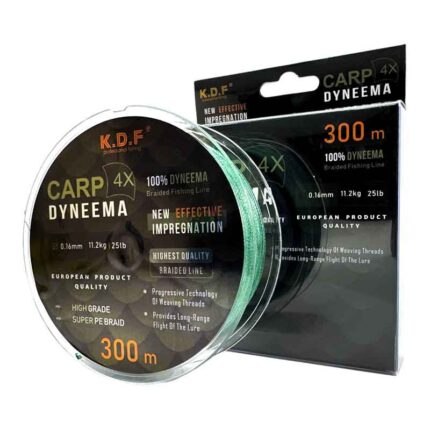 نخ براید کپوری Carp Dyneema سبز | مقاوم، نازک و حرفه‌ای متراژ ۳۰۰ متر