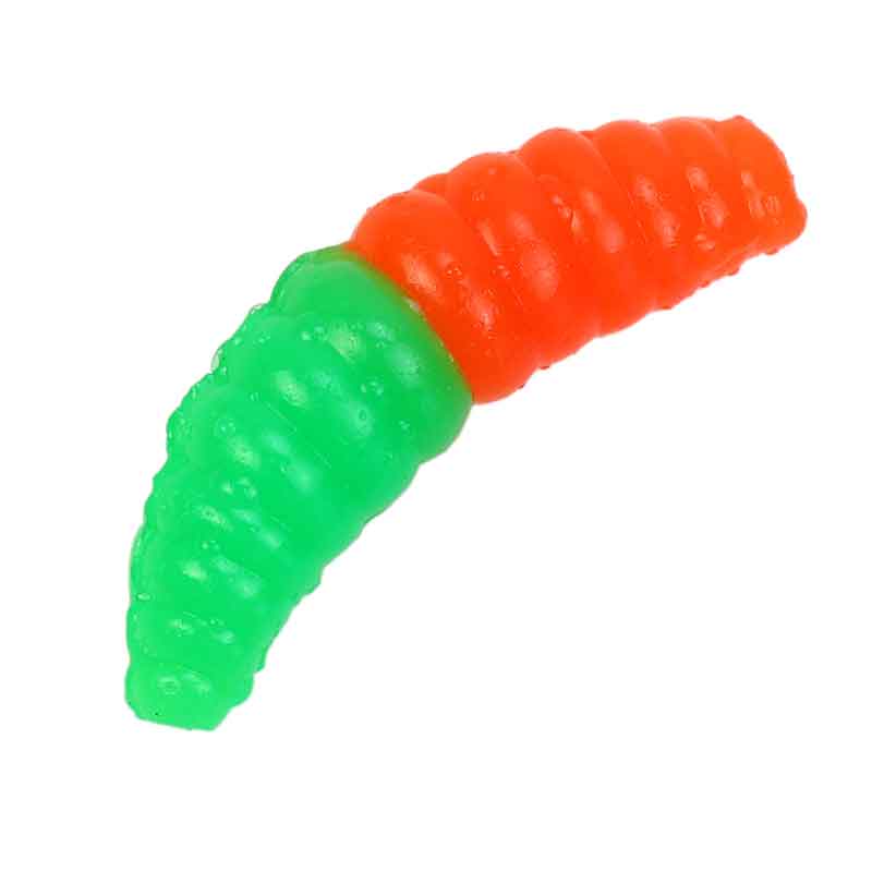 Edible-silicone-floating-bait-KDF-Banana-Maggot-Cheese-Cheese-35-mm-orange-green-fluorescent-color-17-01 طعمه ژلهای طعمدار شناور کایدا با بوی پنیر و طعم موز – سایز 35 میلیمتر رنگ 17