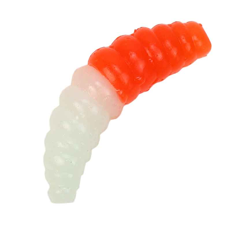 Edible-silicone-floating-bait-KDF-Banana-Maggot-Cheese-Cheese-35-mm-white-orange-fluorescent-color-4-01 طعمه ژلهای طعمدار شناور کایدا با بوی پنیر و طعم موز – سایز 35 میلیمتر رنگ 4