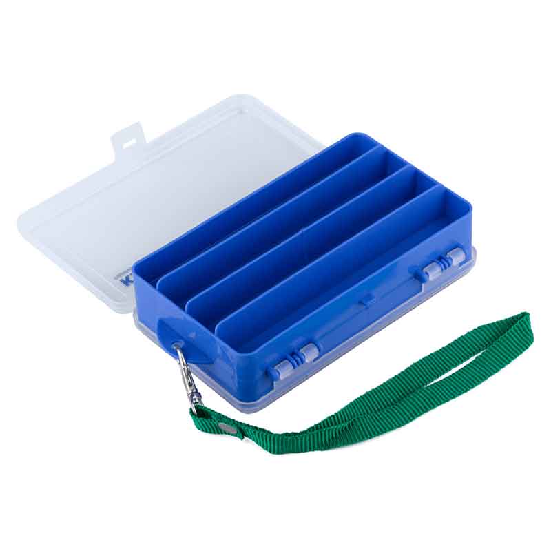 KDF-Box-132-H333-02 جعبه دوطرفه لوازم ماهیگیری کایدا مدل H333-132 مناسب لور و متعلقات – رنگ آبی تصویر 2