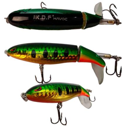 ووبلر سطحی کایدا Havoc با طول 90mm و وزن 13 گرم - طعمه دم چرخان صدادار رنگ 6