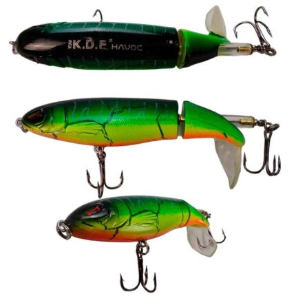 ووبلر سطحی کایدا Havoc با طول 90mm و وزن 13 گرم - طعمه دم چرخان صدادار رنگ 7