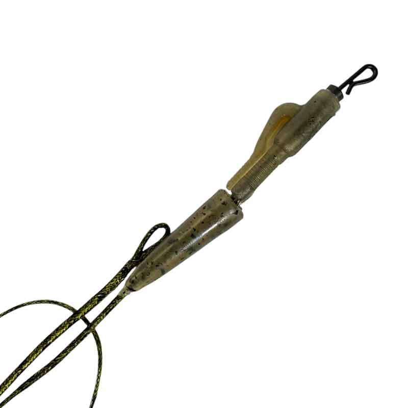 KDF-Safety-Lead-Clips-Eco,-Green-01 لیدکور ایمن ماهیگیری کپور کایدا با کلیپس Safety Clip - پک ۳ عددی ۱ متری