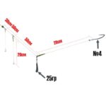 ریسه آماده ماهی خاویار مدل SB با طول 130cm - طراحی ویژه با 3 قلاب برای صید عمودی در سه عمق تصویر 4